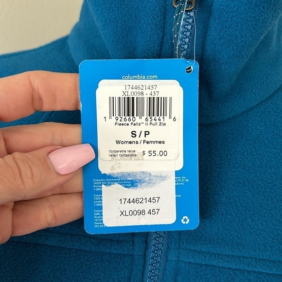 (NWT) Columbia Women’s Falls II Full-Zip Fleece Jacket in Teal, Small - Picture 9 of 17